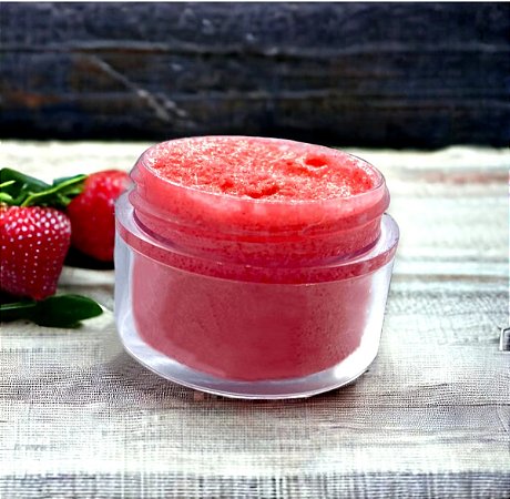 Esfoliante labial  Lip Scrub - Morango e Menta - 15g