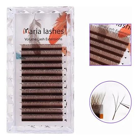 Cílios Maria Sasha W 3D 0,07D Marrom