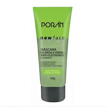 Máscara de Argila Verde Anti Oleosidade - Poran - 100g