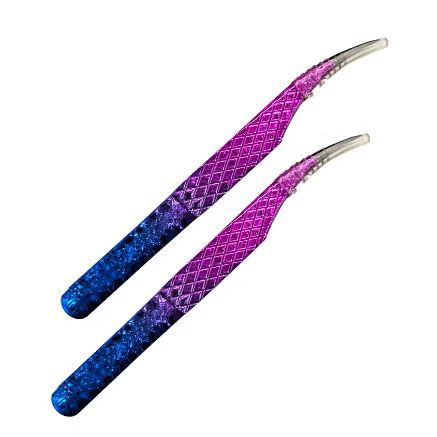 Pinça bicolor brilhante - semi-curva