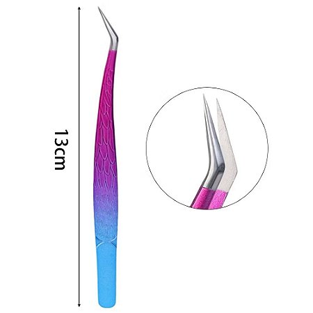 Pinça bicolor brilhante - curva L