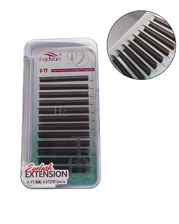 Cílios Fadvan U-YY Marrom 0,07D