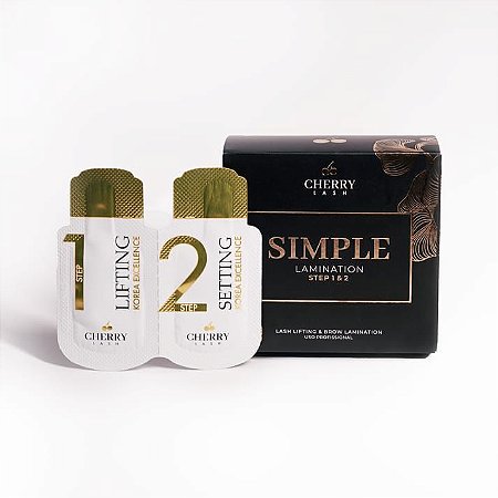Kit Simple Lamination de Lash Lifting e Brow Lamination - Cherry - 10 sachês