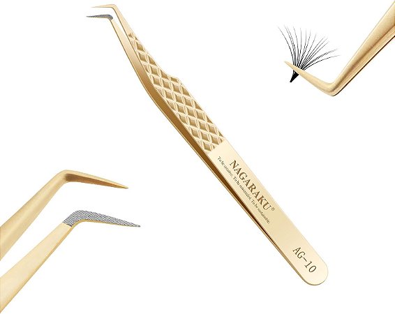 Pinça Nagaraku - AG-10 - Dourada