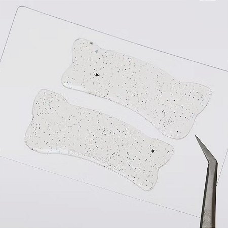 Molde coreano de texturização para lash lifting inferior glitter - 1 par