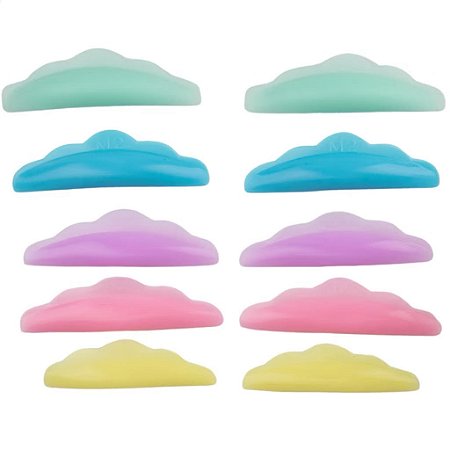 Molde para lash lifting - silicone - reutilizável - 5 pares