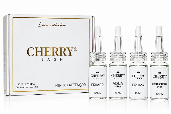 Kit Retenção Cherry Lash - Mini - 4 frascos de 10ml