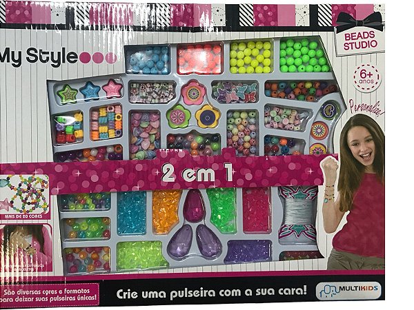 Kit My Style Beads Studio Crie Sua Pulseira Multikids
