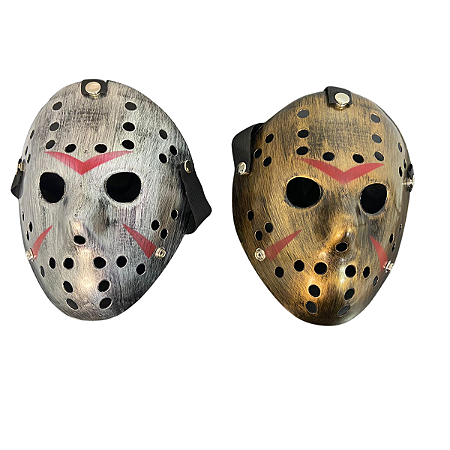 Máscara Jason Sexta Feira 13 Luxo Cor Metalizada Halloween