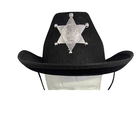 Chapéu Festa Junina Country Cowboy Xerife Cordão Infantil