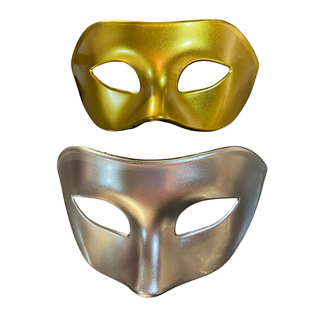 Máscara Veneza Lisa Luxo Cor Metal Fantasia Baile Carnaval