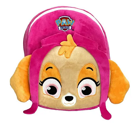 Mochila Pelúcia Zíper Patrulha Canina Skye Original Candide