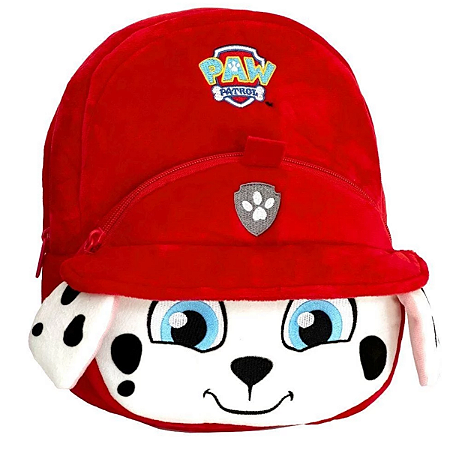Mochila Pelúcia Zíper Patrulha Canina Marshal Original Candide
