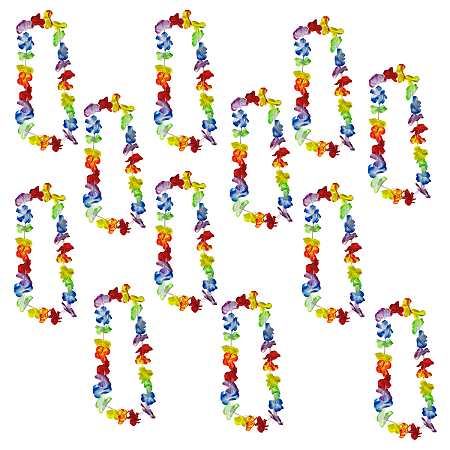 Kit 12 Colares Havaianos Festas Decoração Baile do Havai