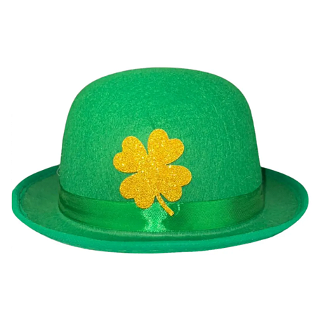 Cartola Chapéu Festa Fantasia Decor Saint Patrick Com Trevo Dourado