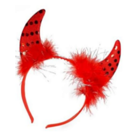 Tiara Arco Diabinha Capetinha Marabu Paete Fantasia Carnaval