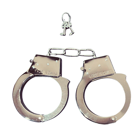 Algema de Metal Fantasia Policial Infantil e Adulto Carnaval