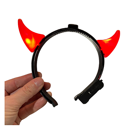 Tiara Arco Diabinha Capetinha Led Chifre Halloween Carnaval