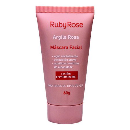 Máscara Facial Argila Rosa Ruby Rose