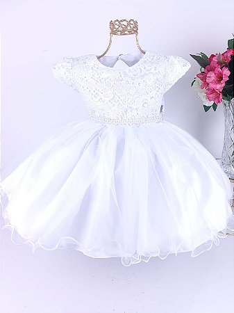 Vestido Branco Infantil Daminha Casamento Noivinha Festa Luxo - Amazing  Baby's Moda Infantil - Nossa missão é transformar sonhos em realidade.