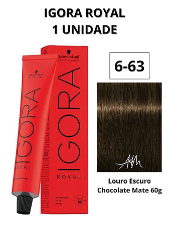 Coloração Igora Royal 6-63 Louro Escuro Marrom Matte 60g