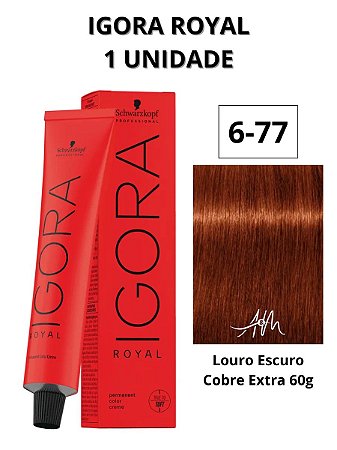 Schwarzkopf Igora Royal HD 6.77 Louro Escuro Cobre Extra - 60g