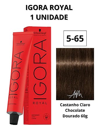 Coloração Igora Royal 5-65 Castanho Claro Marrom Dourado 60g