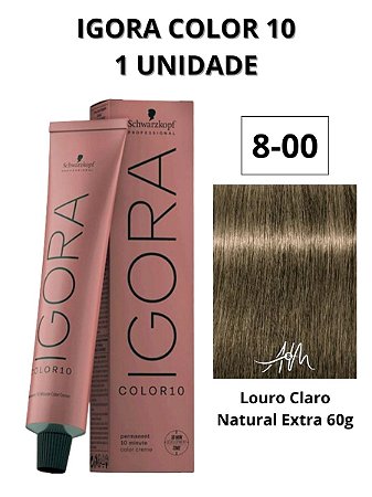 Coloração Igora Color 10 8-00 Louro Claro Natural Extra 60g