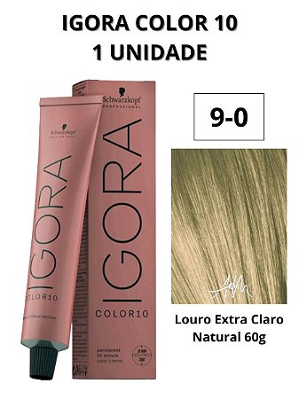 Coloração Igora Color 10 9-0 Louro Extra Claro Natural 60g