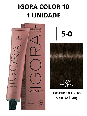 Coloração Igora Color 10 5-0 Castanho Claro Natural 60g