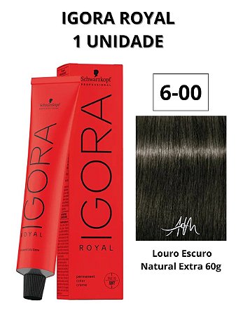 Coloração Igora Royal 6-00 Louro Escuro Natural Extra 60g