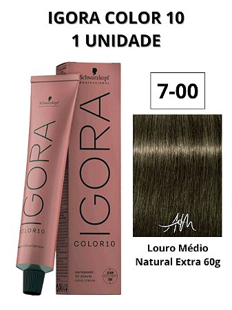 Coloração Igora Color 10 7-00 Louro Médio Natural Extra 60g