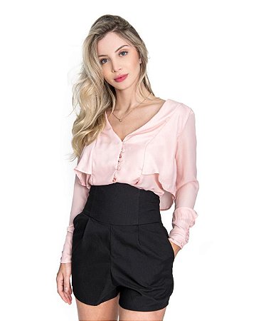 Camisa social feminina crepe Clearance