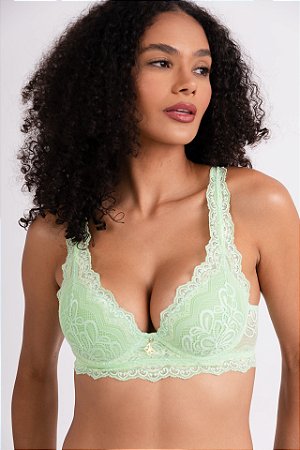 Sutiã Meia Taça Renda Bianca Flora