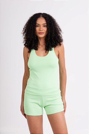 Pijama Homewear Camiseta Canelado  Leandra Flora
