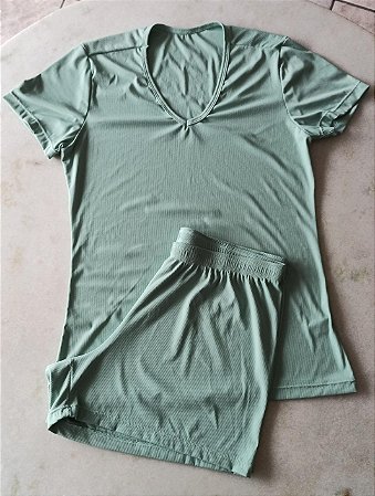 Pijama Homewear Canelado Manga Curta Elise Valentina