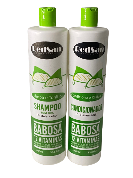 Shampoo E Condicionador Babosa Kit 1lt Redsan Professional