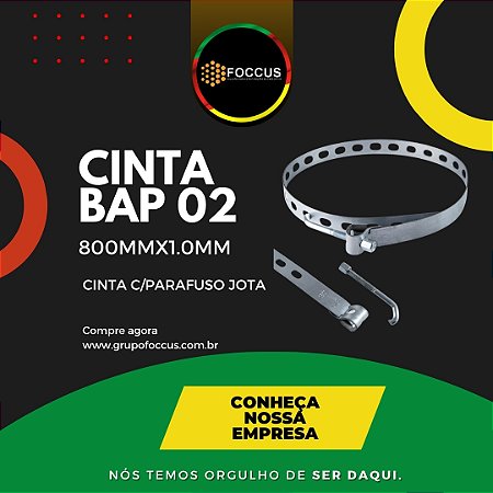 CONJUNTO CINTA BAP 02 COMPLETA - 800mm GALVANIZADA GI
