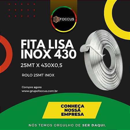 FITA INOX 3/4 ROLO C/25M 430X0,05mm