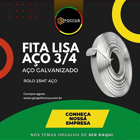 FITA AÇO GALVANIZADA 3/4 ROLO C/25M