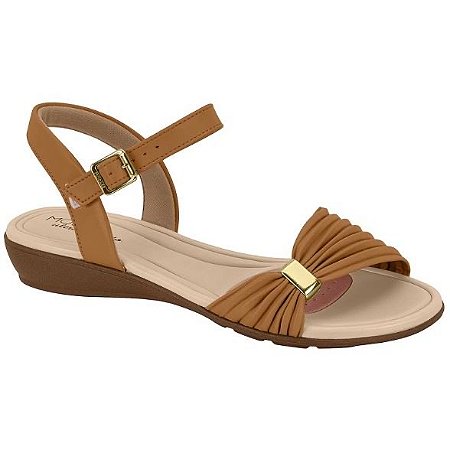 SANDÁLIA FEMININA MODARE  PELE STRECH CAMEL