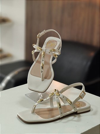 SANDÁLIA RASTEIRA FEMININA OFFLINE NEW OFF WHITE