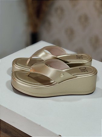 TAMANCO FLATFORM FEMININA GOLD