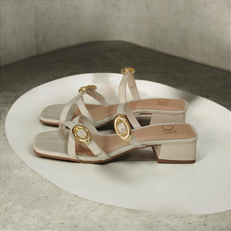 Tamanco Feminino Gaby Madri Salto Bloquinho Off