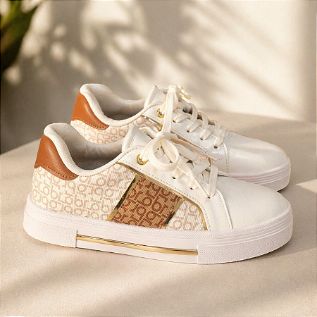 Tênis Feminino Beira Rio Branco Com Detalhes
