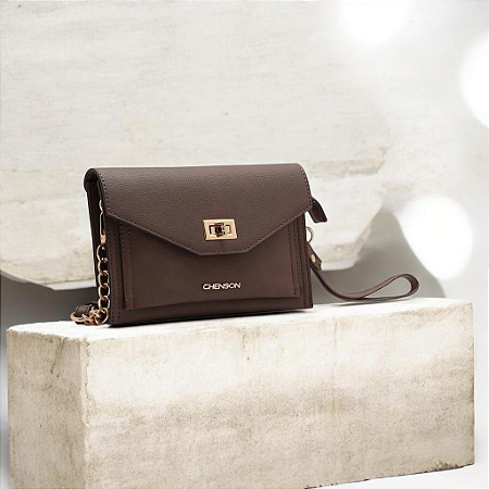 Bolsa Feminina Passeio Chenson Oficial Original da Marca Cor Marrom