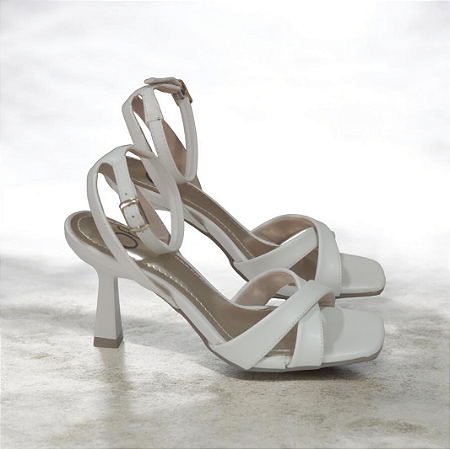 Sandália Feminina Doce Aurora Off White