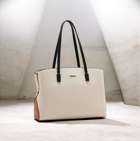 Bolsa Feminina De Ombro Bege Clássica Chenson