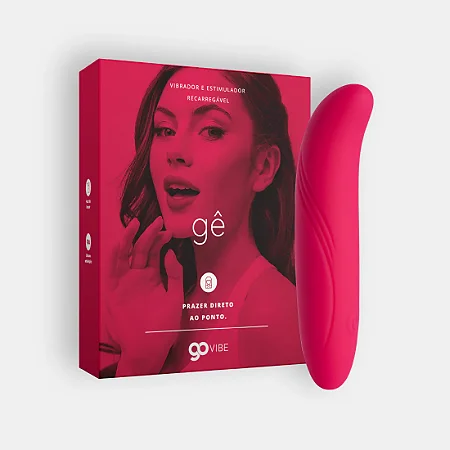 Vibrador Recarregável Go Vibe Gê cor Rosa - 11,5cm x 3cm