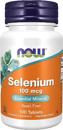 Selênio 100mcg 100 Tabletes Now Foods Selenium